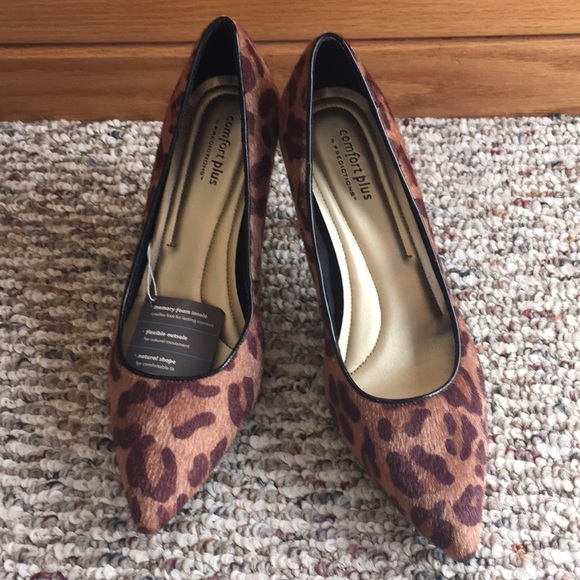 Predictions Shoes Womens Leopard Print Comfort Plus Heels Poshmark